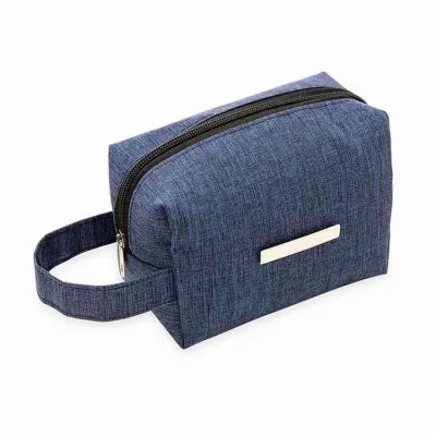 Nécessaire puff de material sintético Jeans