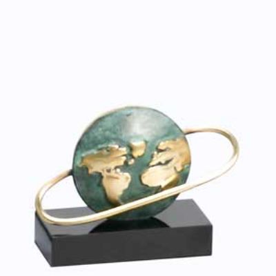 Troféu Personalizado  Modelo Mapa Mundi com aro