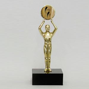 Troféu Personalizado com Medalha - Modelo Oscar.