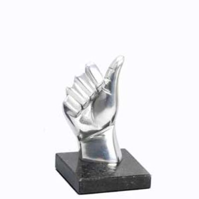 Troféu Personalizado em alumínio - Modelo Mão 