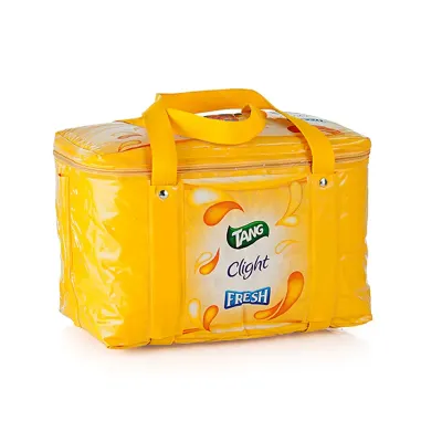 Bolsa térmica com capacidade para 17 litros, produzida em PVC 0.20