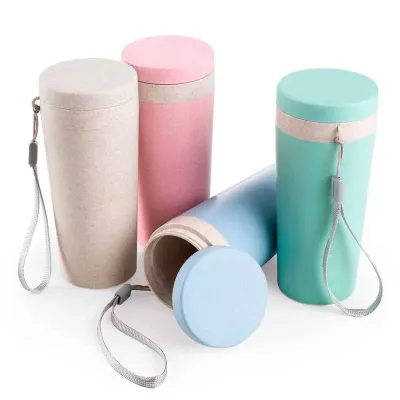 Copo térmico de fibra de bambu de 350ml