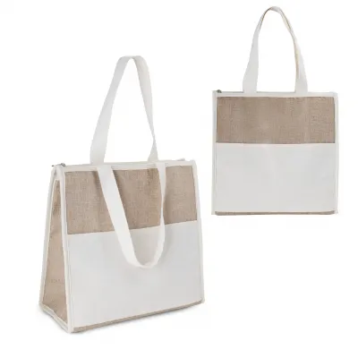 Bolsa Térmica em algodão e Juta sintética para personalizar