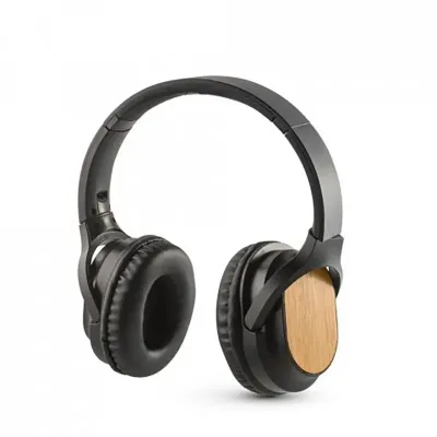 Fone de ouvido wireless em bambu e ABS. - 1820411