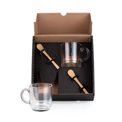 Kit Canecas Com Colheres 