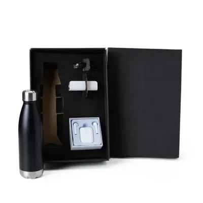 Kit Fone Bluetooth, Carregador e Garrafa