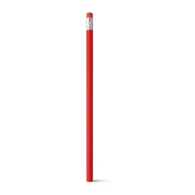Lápis personalizado vermelho com borracha - 195055