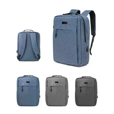 Mochila para notebook 300D - Nas cores cinza e azul