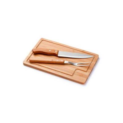 Kit Churrasco Tabua Faca e Garfo para Brindes