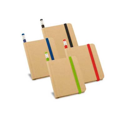Caderno capa dura com lápis para brindes