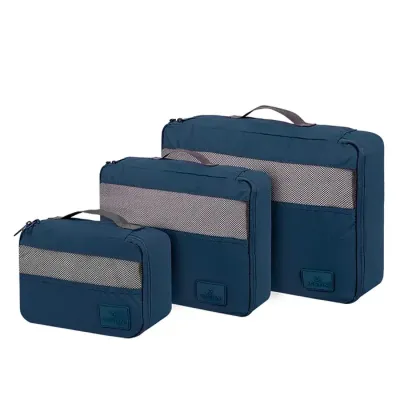 Kit Organizadores de Viagem Azul