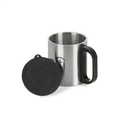 Caneca de metal com tampa 