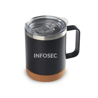 Caneca térmica em aço inox - preta