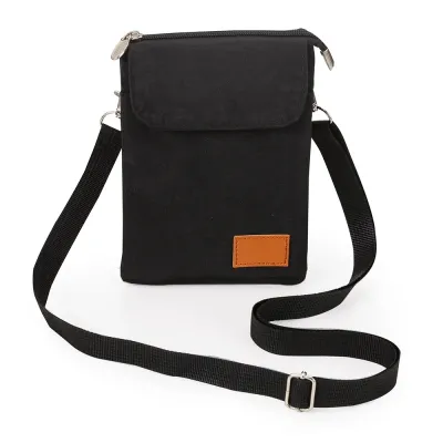 Mini Bolsa Transversal de Nylon Preta