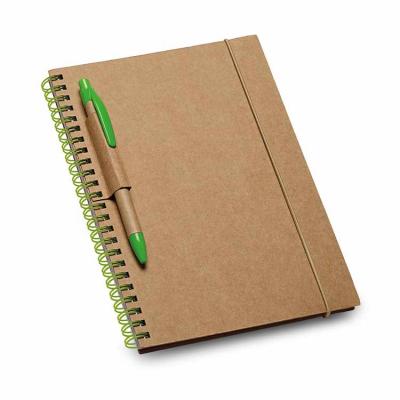 Caderno reciclado com acabamento em espiral