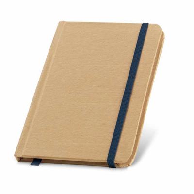 Caderno reciclado com elástico para fechamento colorido