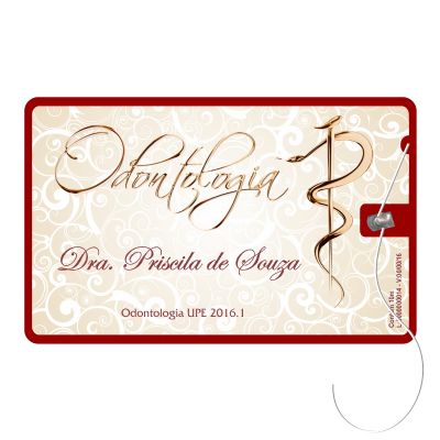 Cartão de Formatura com Fio Dental com impressão digital 4 cores 