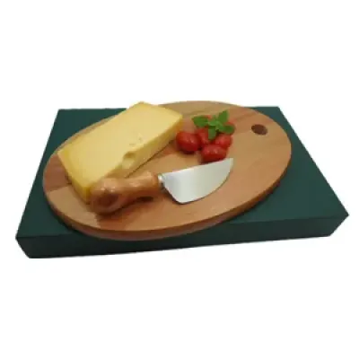 Kit para queijo com tábua oval e faca