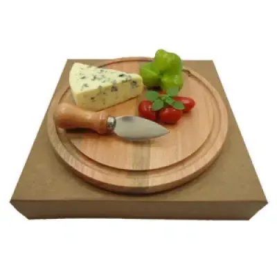 Kit para queijo com tábua e faca