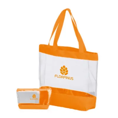 Bolsa de praia com necessaire Laranja