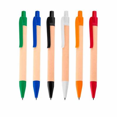 Caneta corpo em papel reciclado - cores diversas