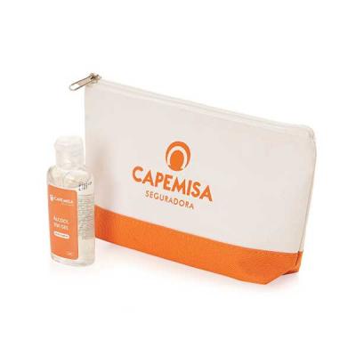 Kit Necessaire e Álcool em gel