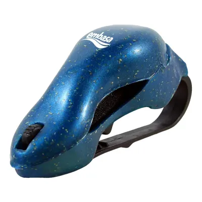 Porta óculos fibra madeira azul green colors com acabamento moderno e cor diferenciada, ideal para brindes personalizados e uso automotivo