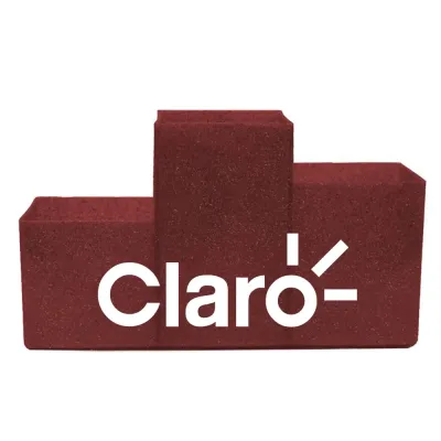 Porta talher trio fibra madeira vermelho green colors com design moderno e acabamento ecológico, ideal para organização e brindes personalizados