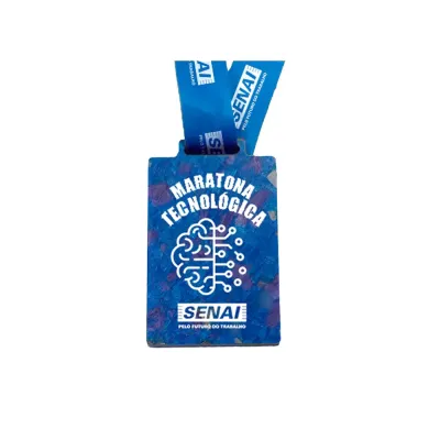 Medalha Retangular Ecológica G (6x9cm) 