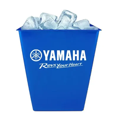 Balde de gelo azul 2,6L com design moderno, ideal para bebidas, eventos, brindes e uso promocional
