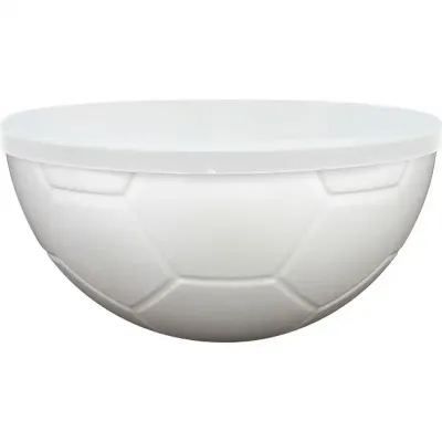Petisqueira futebol tampa 240ml branco de plastico