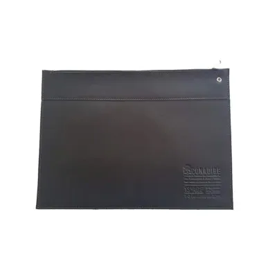 Pasta envelope de couro sintético com fechamento por zíper