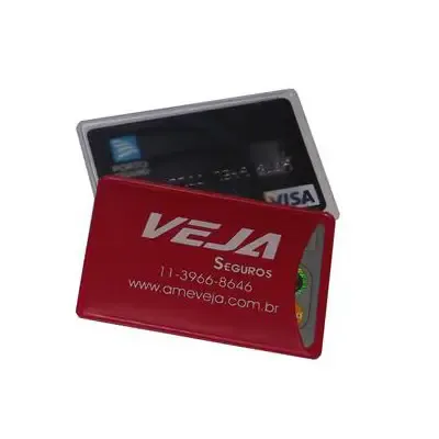 Porta cartão unitário (crédito / banco) confeccionado em PVC - 177991