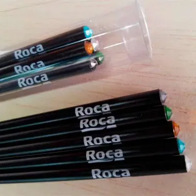 Kit lápis com cristal madeira 100% reflorestada - 968752