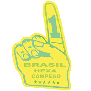 Mãos para torcida da copa do mundo