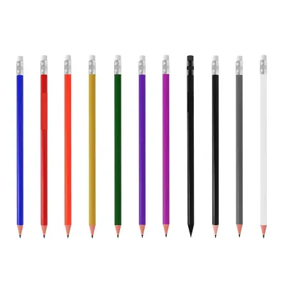 Lápis com borracha - opções de cores