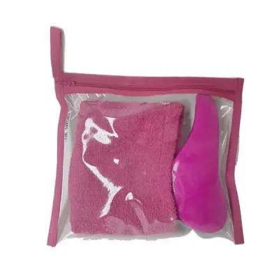 Kit rosa pink com esvoca e turbante