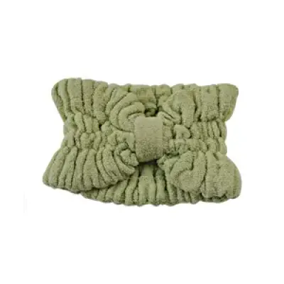 Faixa para cabelo em fibra de bambu - Verde.