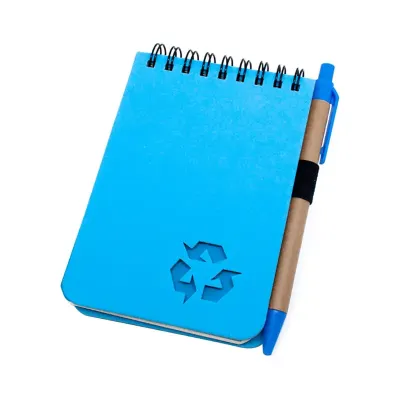Bloco Ecológico Azul com caneta - 1760798