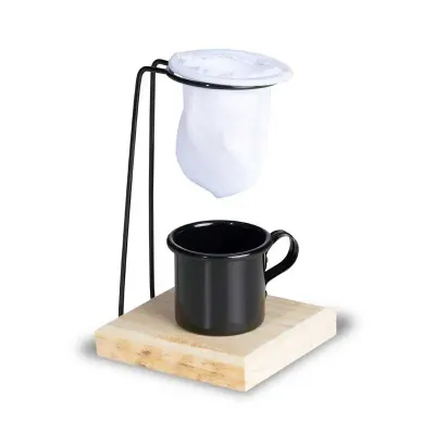 Coador de café com caneca preta  - 1511170