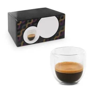 Kit café em vidro com caixa - 1619087