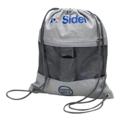 Mochila saco em nylon personalizada.