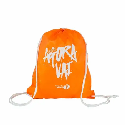 Mochila saco personalizada laranja fluor - 419262