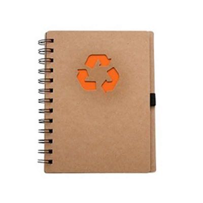 Bloco de anotação ecológico com símbolo reciclado na capa - 418285