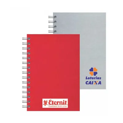 Agenda diária, capa em papel escovado