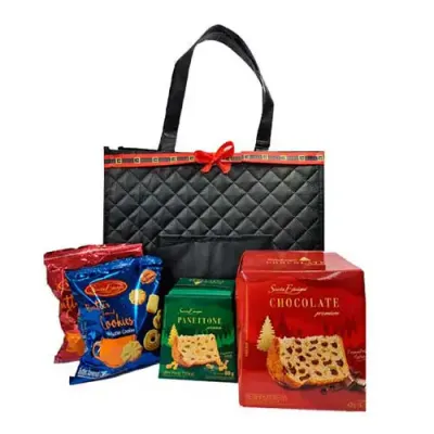 Kit Natal com sacola e panetone