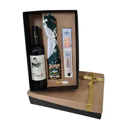 Kit vinho em caixa