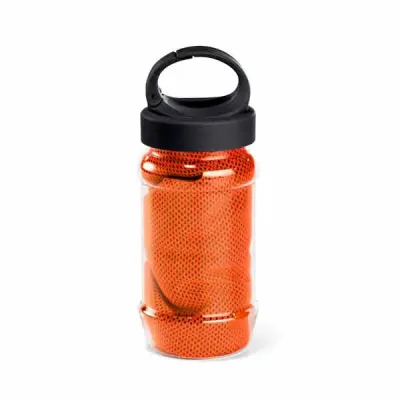 Kit toalha laranja com garrafa - 1687933