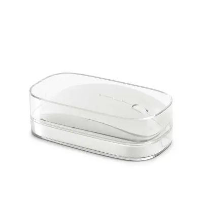 Mouse wireless 2.4G ABS branco em caixa transparente - 764491