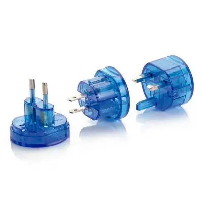 Adaptador universal de tomadas. Três adaptadores intercambiáveis e tubo de armazenamento compacto e flexível - 156594